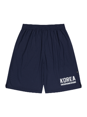 버저비터 코리아 텍스트 쇼츠 팬츠, 네이비 (BUZZERBEATER Korea Text Short Pants, Navy)